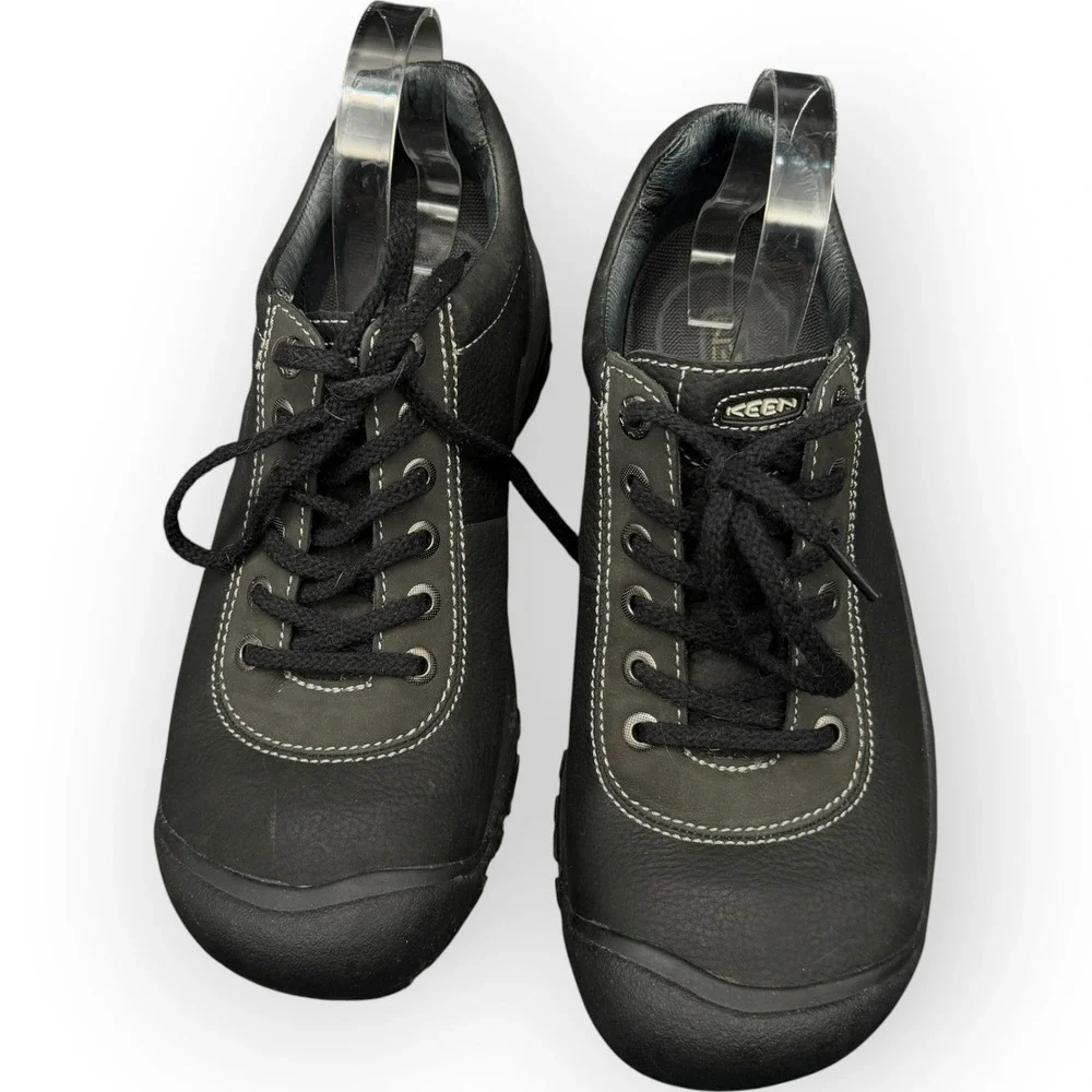 Keen Black Leather work Shoes 11.5 Anti-Slip Oil Resistant Non-marking Chunky
